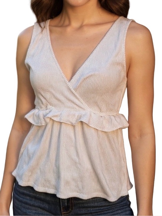 Caution To The Wind Tops - Caution To The Wind Stripped Blouse Sleeveless Top S